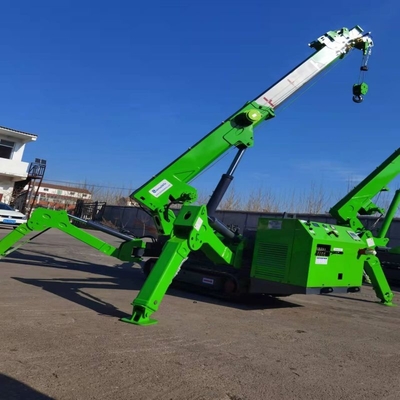 esteira rolante de 5 toneladas Crane With Hydraulic Telescopic Outrigger da aranha do motor de EPA