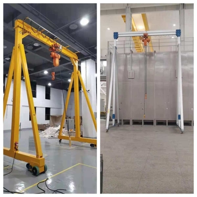 A liga de alumínio móvel usou o pórtico portátil elétrico Crane With Chain Hoist 3T 5T