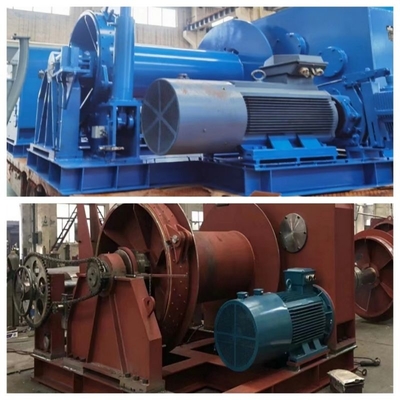 carga dobro azul da capacidade de Marine Electric Winch With 500KN do guincho do navio do cilindro 380V