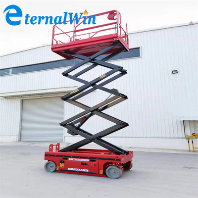 Boom Lifter Capacidade de carga personalizada plataforma de elevação de tesoura com botão de parada de emergência