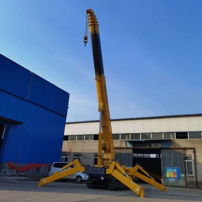 esteira rolante de 12 toneladas Crane For Glass Lifting da aranha de Crane With Fly Jib Folding da esteira rolante da aranha