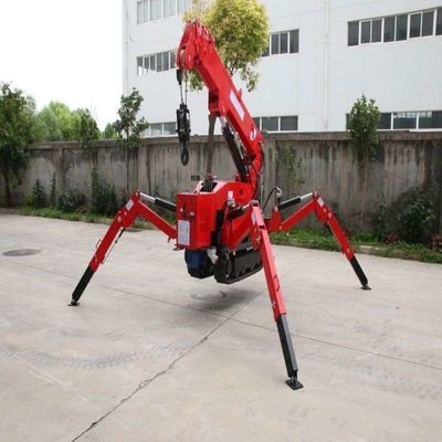 Crescimento telescópico do modilhão de 1 toneladas de Mini Gasoline Crawler Crane com controlo a distância
