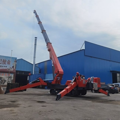 A aranha elétrica da construção do motor diesel levanta o guindaste de 12 toneladas da aranha do móbil de 22.5m