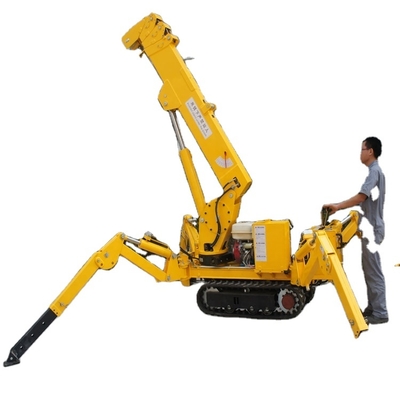 elevador telescópico do crescimento da aranha de Crane Remote Control Electric Diesel da esteira rolante da aranha de 5T 8T