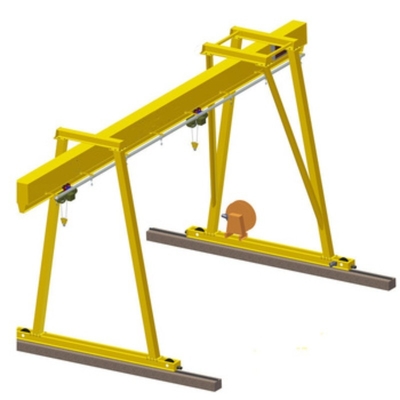 Único pórtico de viagem elétrico Crane Rubber Tyred Mobile Gantry 5T 10T da viga