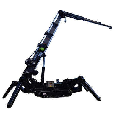 Telescópico Boom Mini Spider Crane aço 3 toneladas Capacidade de elevação Elétrica / Diesel Power Amarelo / Vermelho / Verde