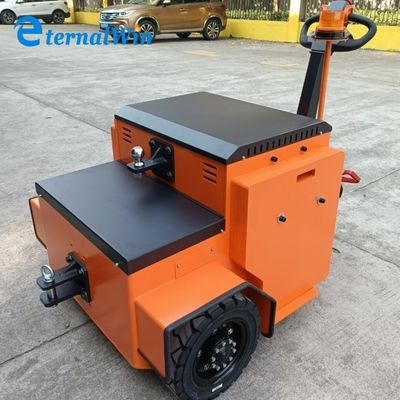 Tractor de reboque elétrico de 20 toneladas com capacidade de 20000 kg, força de tração nominal de 7000 N e velocidade de condução de 2-3 km/h para manuseio de carga pesada