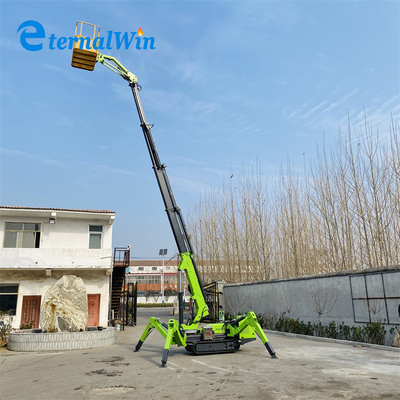 AC Electricity 12m 240kg Crawler Spider Man Lift Acionado por motor a diesel
