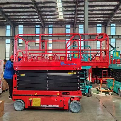 Plataforma Elétrica de Elevação com Botão de Parada de Emergência Segura com Sistema de Controle PLC e Fonte de Alimentação AC/DC para Operação Suave