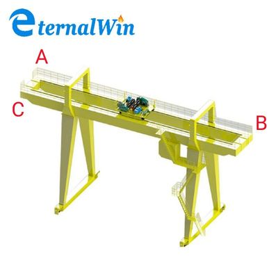Ponte rolante de pórtico personalizável Classe de serviço A3-A8 Perfeita para aplicações de elevação pesada