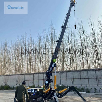 Mini-grua aranha de 3 toneladas com lança telescópica e motor a diesel