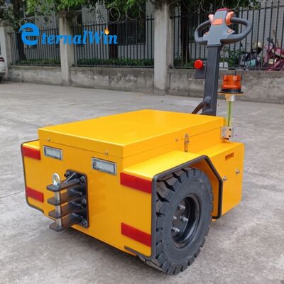 Reboque de Bateria com Controle Manual para Equipamentos Pesados para Aplicações Industriais de Manuseio e Transporte de Materiais